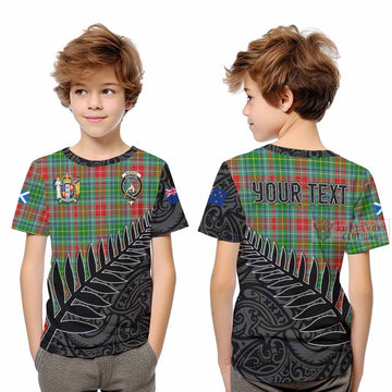 Muirhead Crest Tartan Kid T-Shirt with New Zealand Silver Fern Half Style Youth XL Size14 - Tartan Vibes Clothing