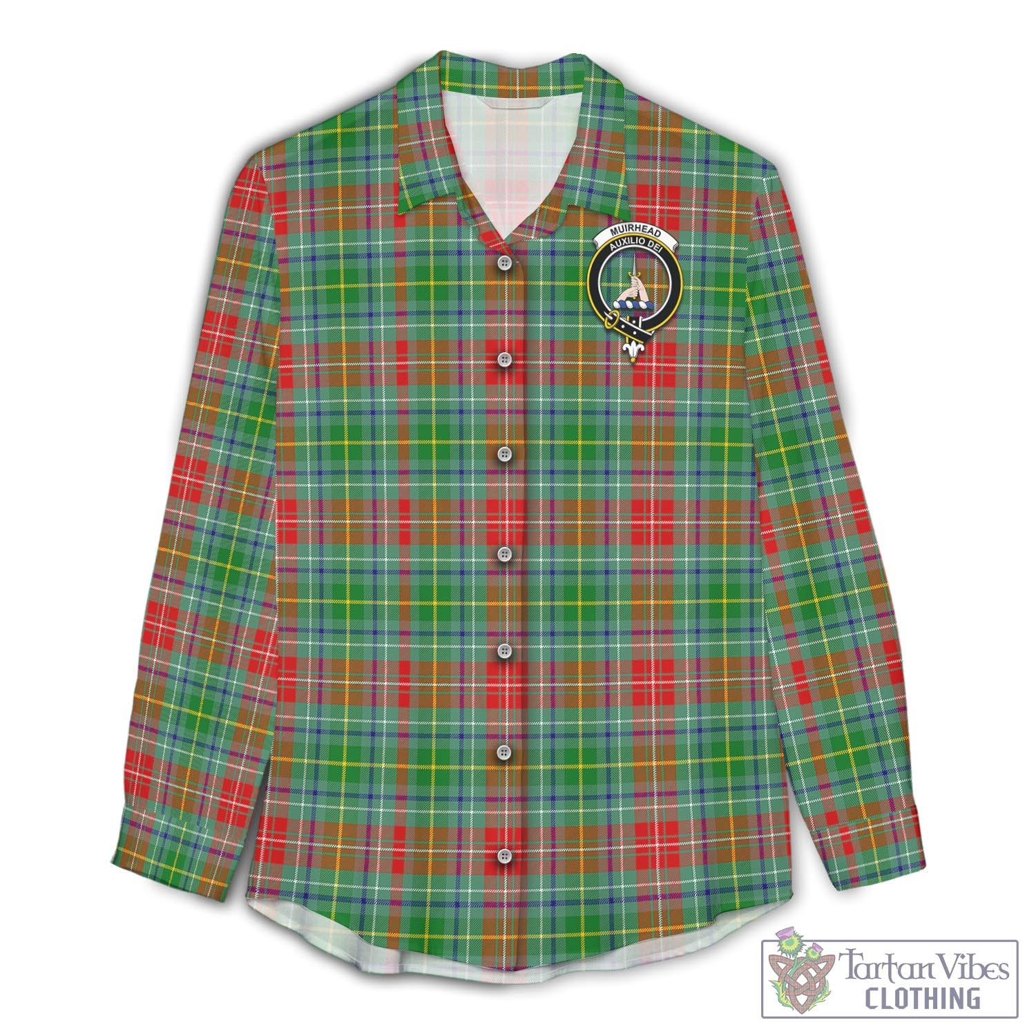 Muirhead Tartan Women's Casual Shirt with Family Crest Female - Tartan Vibes Clothing