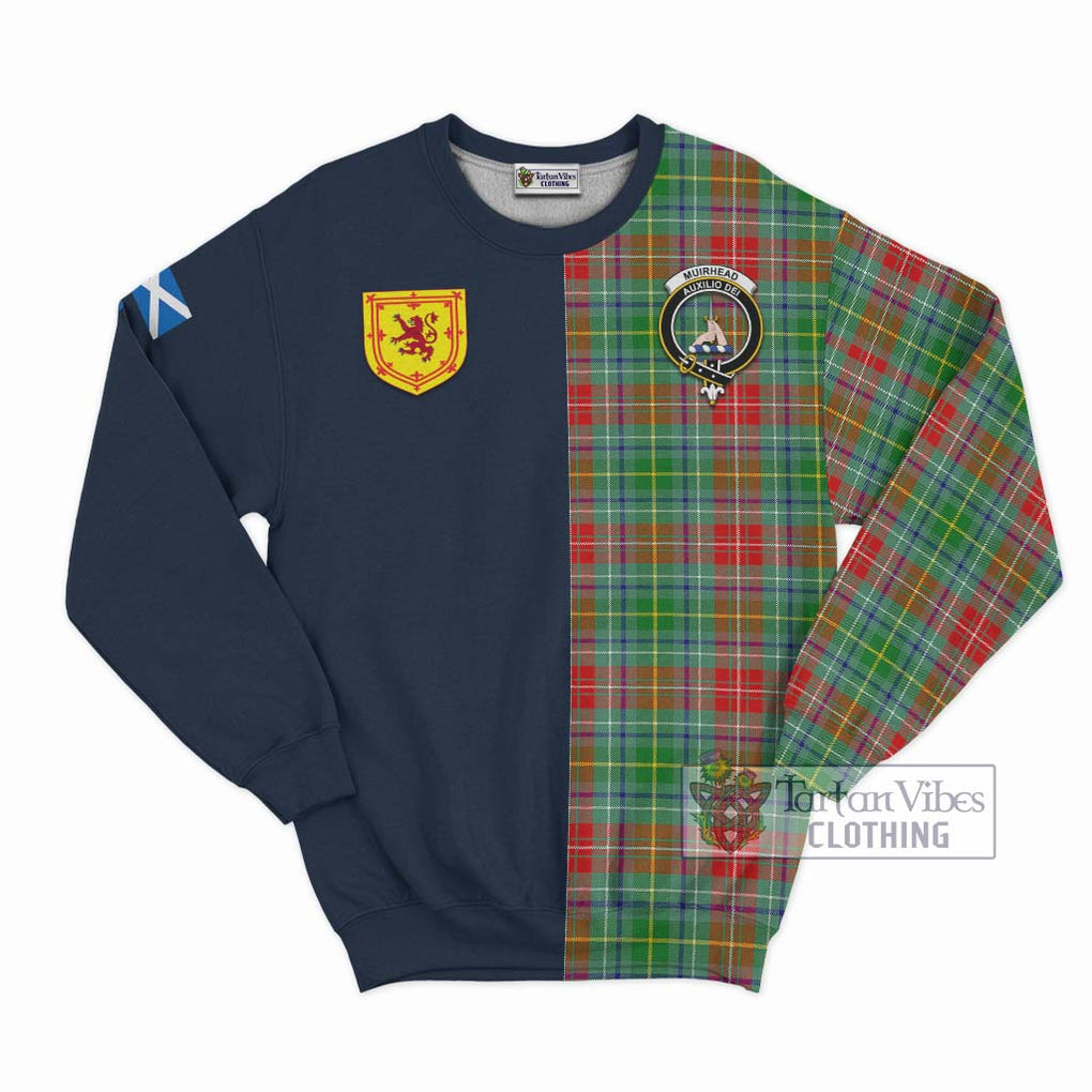 Muirhead Tartan Sweatshirt Alba with Scottish Lion Royal Arm Half Style Unisex - Tartan Vibes Clothing