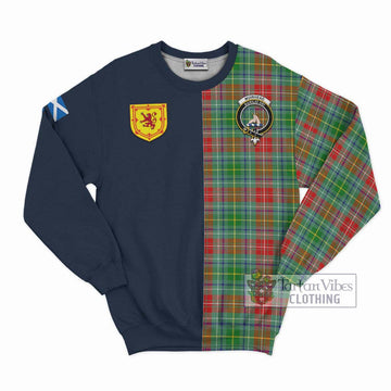 Muirhead Tartan Sweatshirt Alba with Scottish Lion Royal Arm Half Style Unisex - Tartan Vibes Clothing