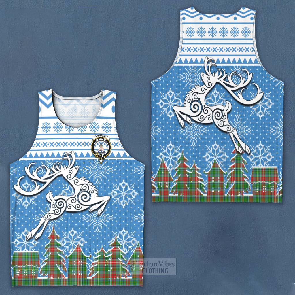 Muirhead Clan Christmas Men's Tank Top Celtic Reindeer Style Men - Tartan Vibes Clothing