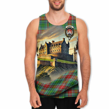 Muirhead Tartan Family Crest Men's Tank Top with Scottish Ancient Castle Style Men - Tartan Vibes Clothing