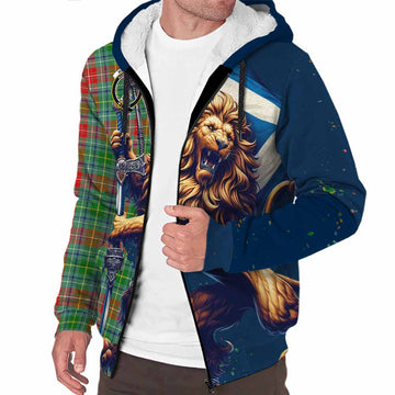 Muirhead Tartan Family Crest Sherpa Hoodie with Scottish Majestic Lion Unisex S - Tartan Vibes Clothing