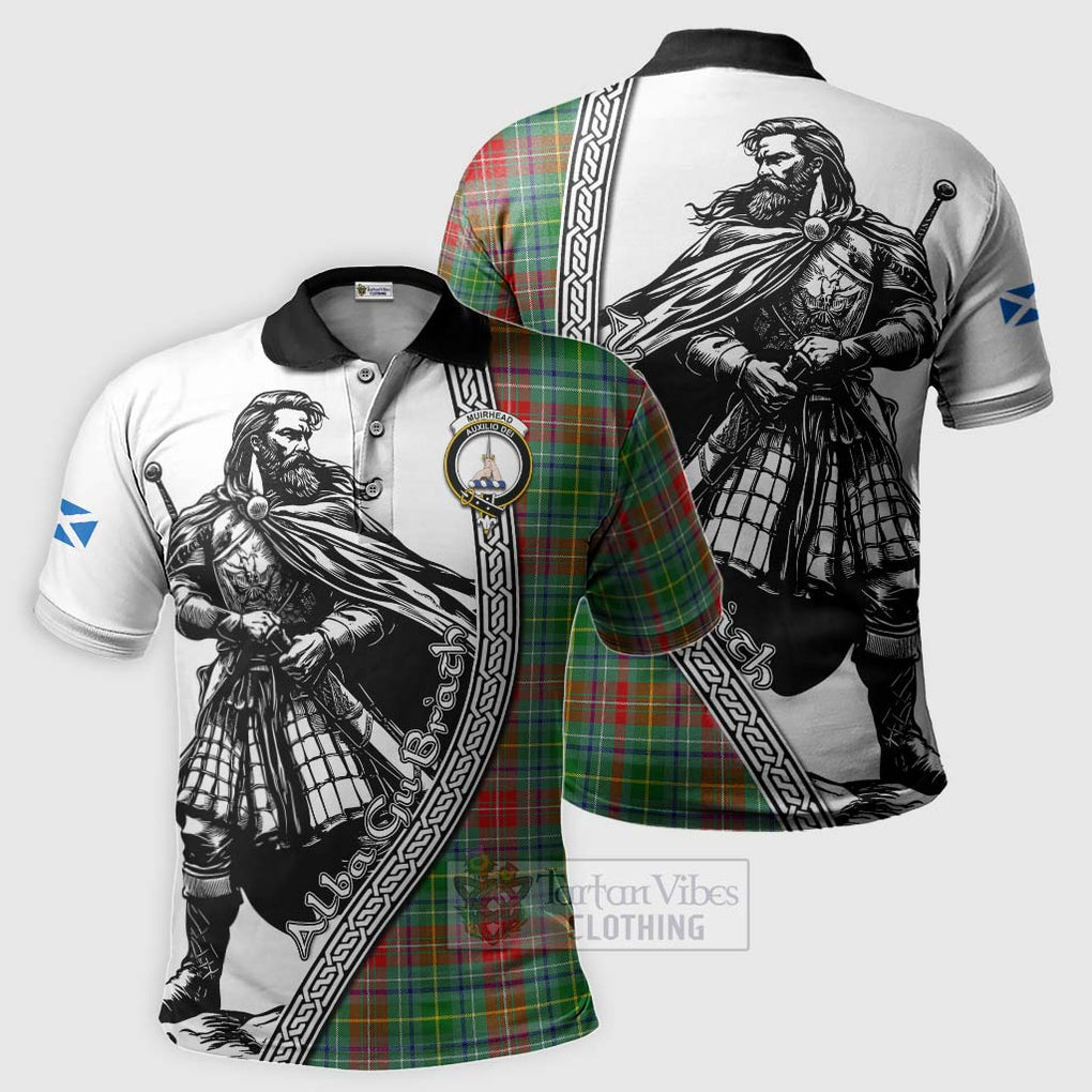 Muirhead Tartan Clan Crest Polo Shirt with Highlander Warrior Celtic Style Kid - Tartan Vibes Clothing