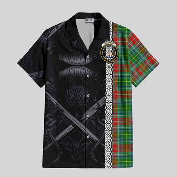 Muirhead Tartan Hawaiian Shirt with Family Crest Cross Sword Thistle Celtic Vibes Kid - Tartan Vibes Clothing