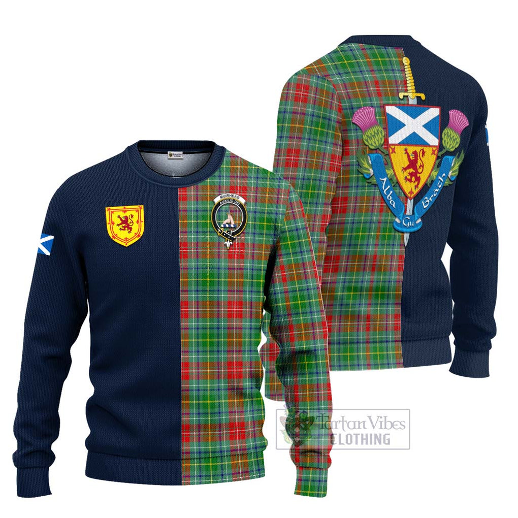 Muirhead Tartan Ugly Sweater Alba with Scottish Lion Royal Arm Half Style Unisex - Tartan Vibes Clothing