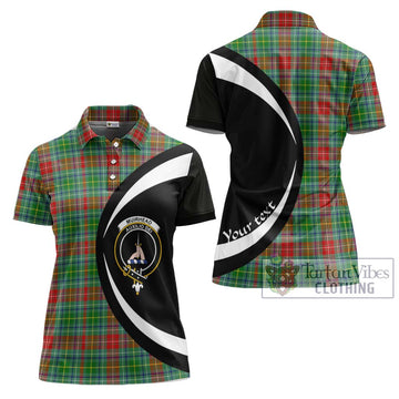 Muirhead Tartan Women's Polo Shirt with Family Crest Circle Style Women - Tartan Vibes Clothing