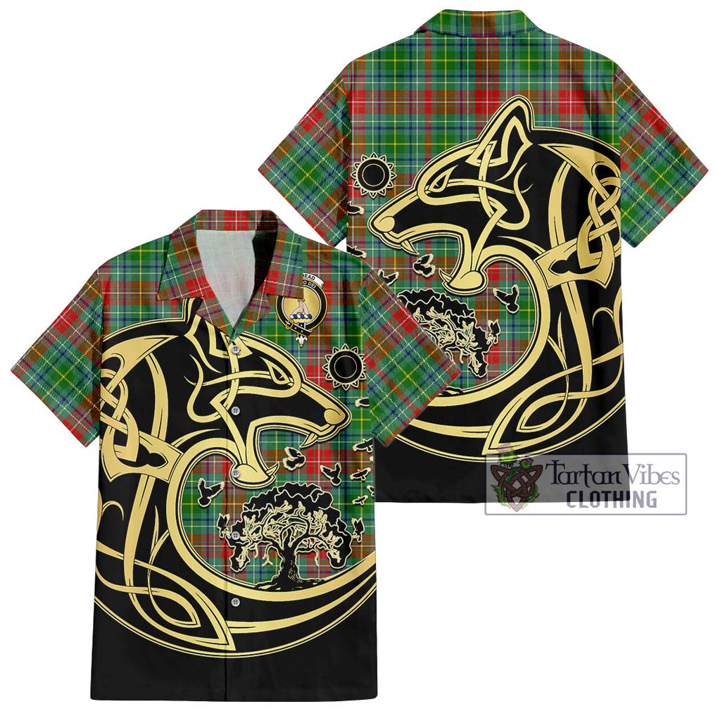 Muirhead Tartan Hawaiian Shirt with Family Crest Celtic Wolf Style Kid - Tartan Vibes Clothing