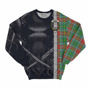 Muirhead Tartan Sweatshirt with Family Crest Cross Sword Thistle Celtic Vibes Unisex - Tartan Vibes Clothing