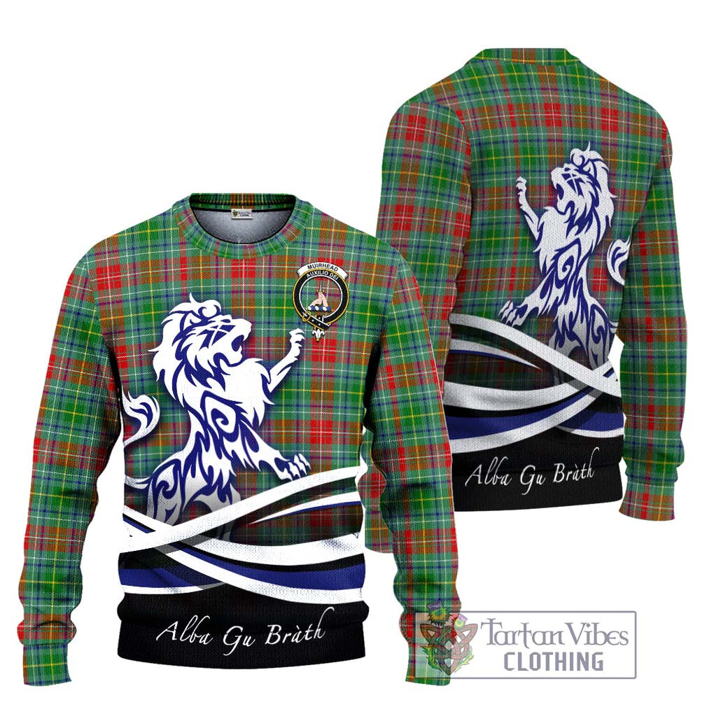 Muirhead Tartan Ugly Sweater with Alba Gu Brath Regal Lion Emblem Unisex - Tartan Vibes Clothing