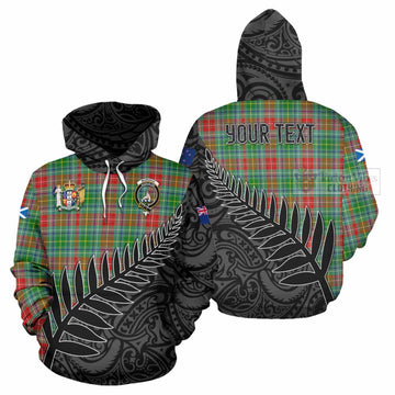 Muirhead Crest Tartan Hoodie with New Zealand Silver Fern Half Style Zip Hoodie - Tartan Vibes Clothing