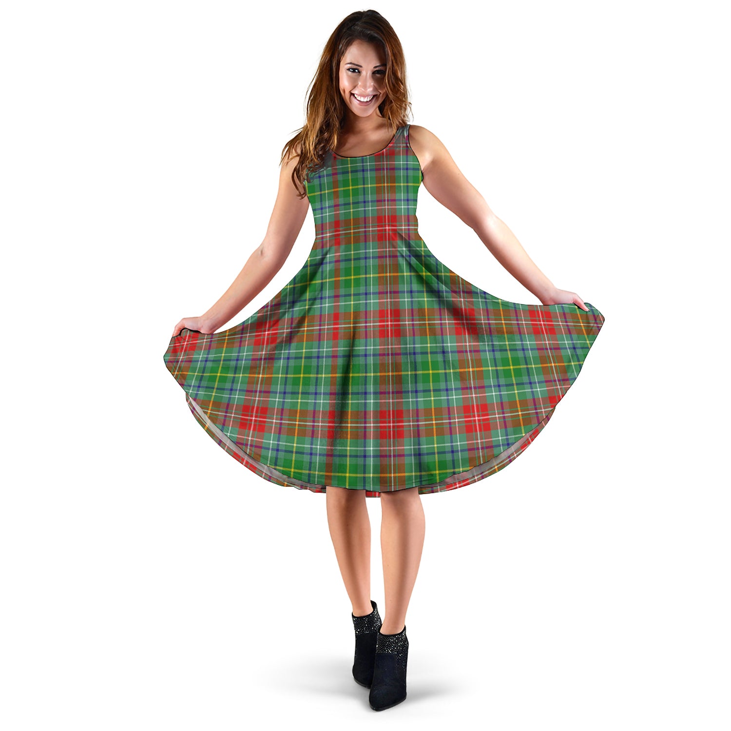 Muirhead Tartan Sleeveless Midi Womens Dress XL - Tartan Vibes Clothing