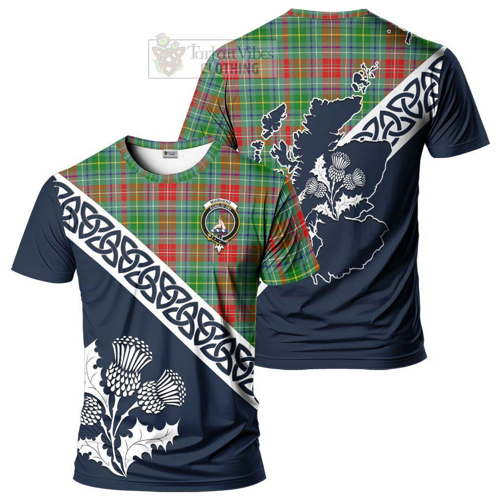 Muirhead Tartan T-Shirt Featuring Thistle and Scotland Map Kid's Shirt - Tartanvibesclothing Store