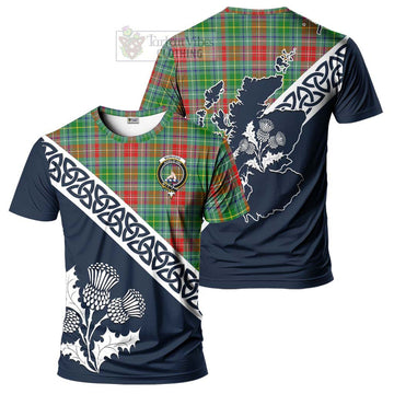 Muirhead Tartan T-Shirt Featuring Thistle and Scotland Map Kid's Shirt - Tartanvibesclothing Store