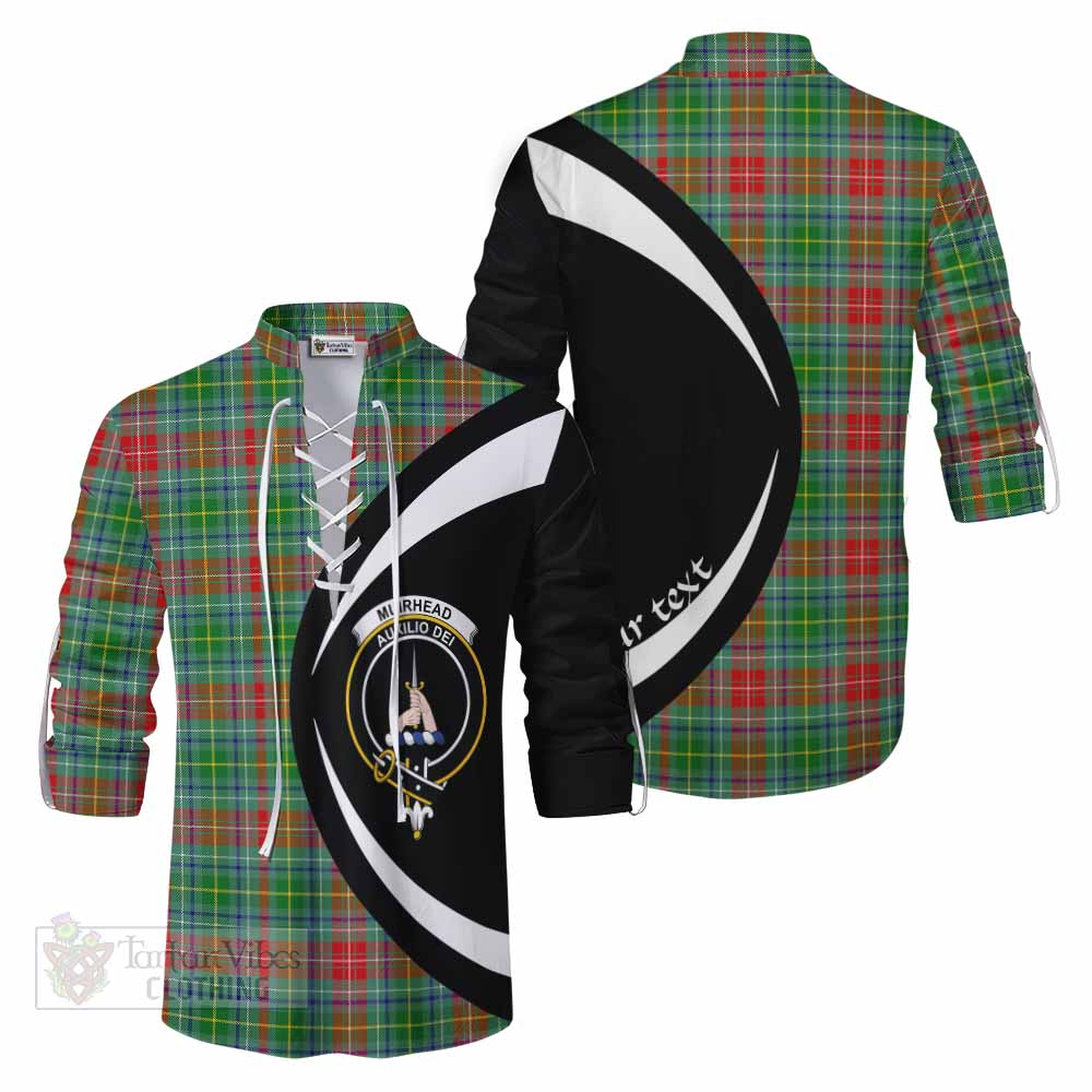 Muirhead Tartan Ghillie Kilt Shirt with Family Crest Circle Style Men - Tartan Vibes Clothing