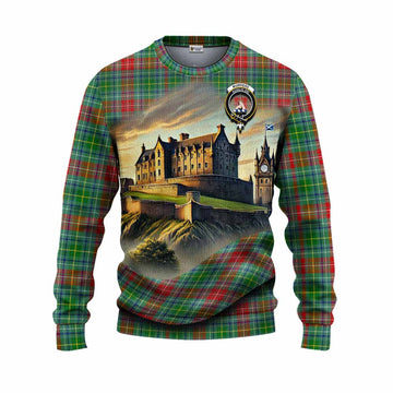 Muirhead Tartan Family Crest Knitted Sweater with Scottish Ancient Castle Style Unisex - Tartan Vibes Clothing