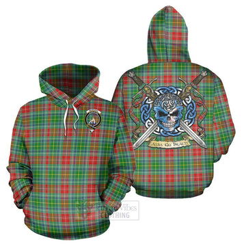 Muirhead Tartan Hoodie with Family Crest Celtic Skull Style Zip Hoodie - Tartan Vibes Clothing