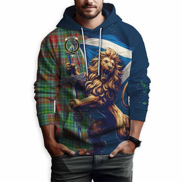 Muirhead Tartan Family Crest Hoodie with Scottish Majestic Lion Zip Hoodie - Tartan Vibes Clothing
