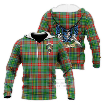 Muirhead Tartan Knitted Hoodie with Family Crest Celtic Skull Style Unisex Knitted Pullover Hoodie - Tartan Vibes Clothing