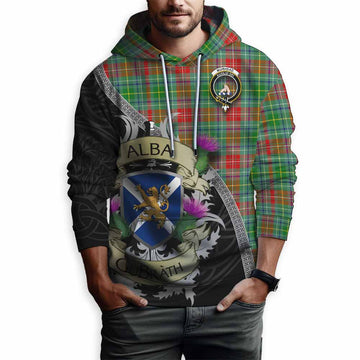 Muirhead Tartan Family Crest Hoodie Lion Rampant Royal Thistle Shield Celtic Inspired Pullover Hoodie - Tartan Vibes Clothing