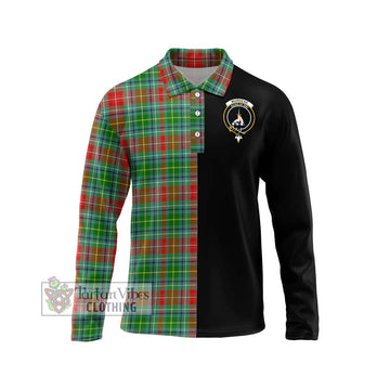 Muirhead Tartan Long Sleeve Polo Shirt with Family Crest and Half Of Me Style Unisex - Tartan Vibes Clothing