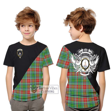Muirhead Tartan Kid T-Shirt with Family Crest and Military Logo Style Youth XL Size14 - Tartan Vibes Clothing
