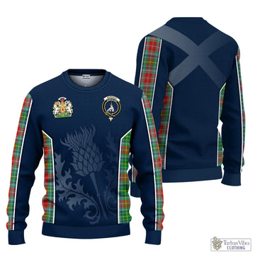 Muirhead Tartan Knitted Sweatshirt with Family Crest and Scottish Thistle Vibes Sport Style Unisex - Tartan Vibes Clothing