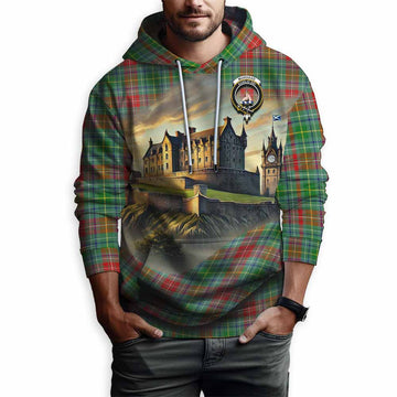 Muirhead Tartan Family Crest Hoodie with Scottish Ancient Castle Style Pullover Hoodie - Tartan Vibes Clothing