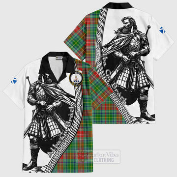 Muirhead Tartan Clan Crest Hawaiian Shirt with Highlander Warrior Celtic Style Kid - Tartan Vibes Clothing