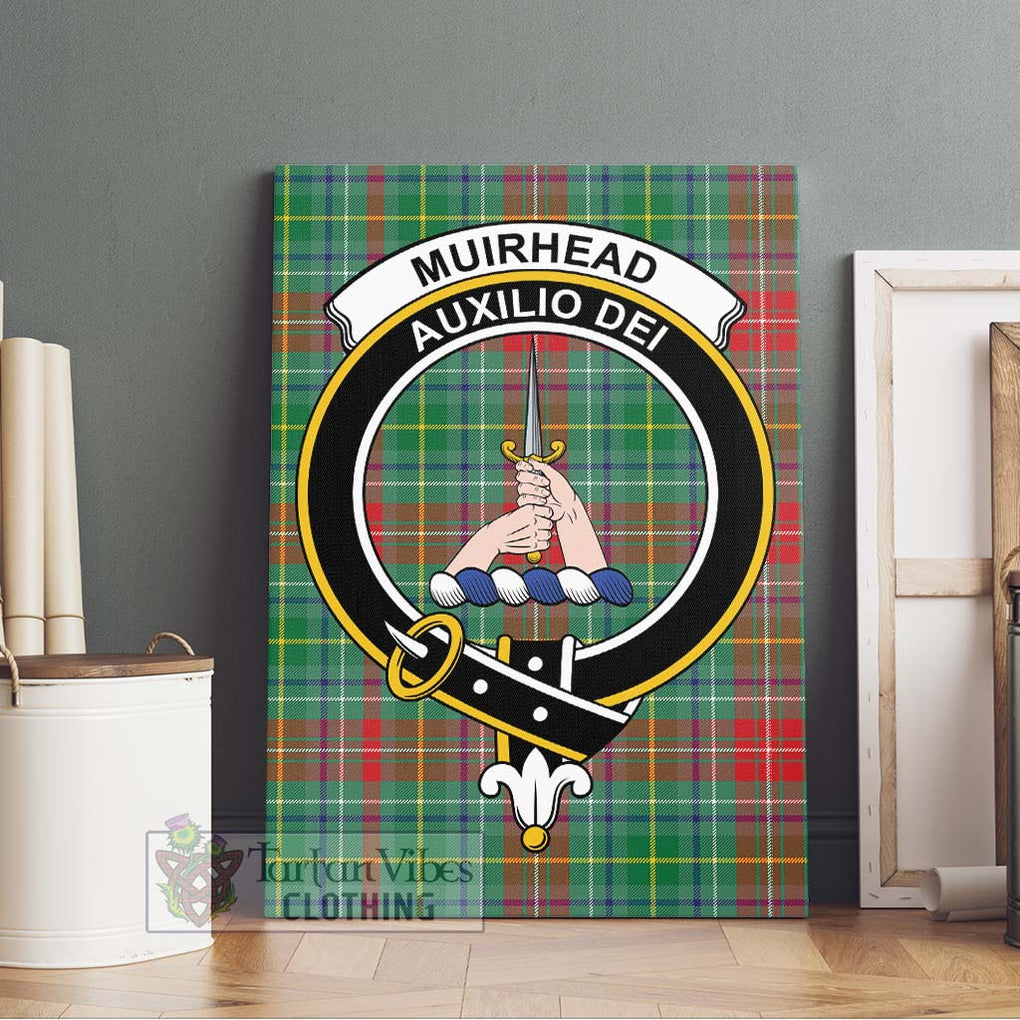 Muirhead Tartan Canvas Print Wall Art with Family Crest Without Frame - Tartan Vibes Clothing