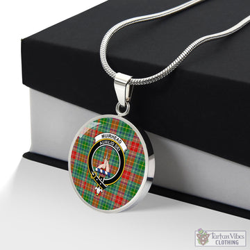 Muirhead Tartan Circle Necklace with Family Crest Luxury Necklace (Silver) No - Tartan Vibes Clothing