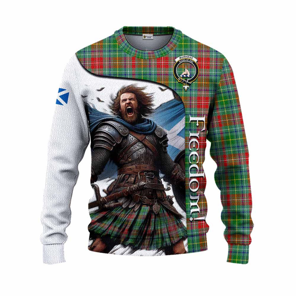 Muirhead Crest Tartan Knitted Sweater Inspired by the Freedom of Scottish Warrior Unisex - Tartan Vibes Clothing