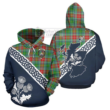 Muirhead Tartan Hoodie Featuring Thistle and Scotland Map Zip Hoodie - Tartan Vibes Clothing