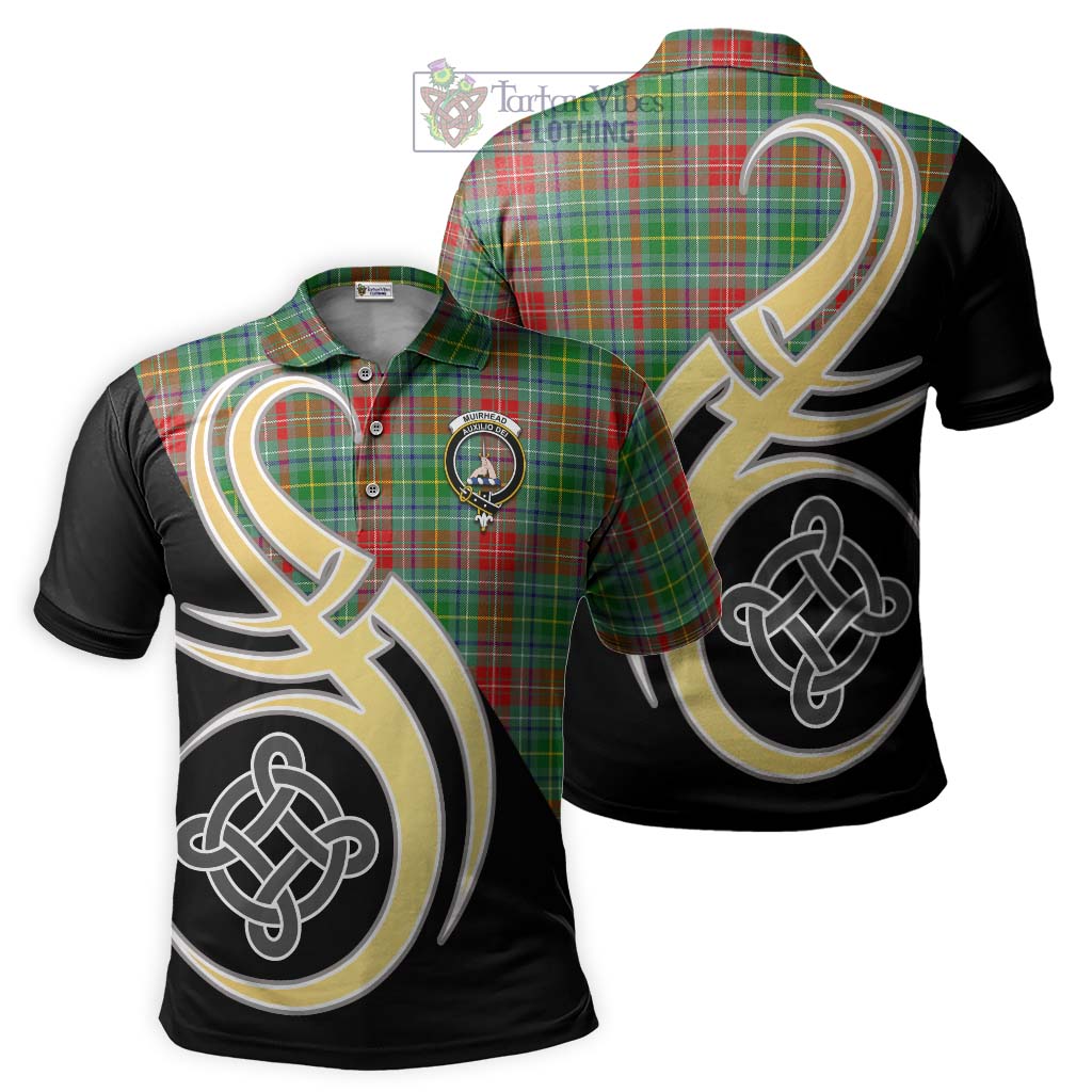 Muirhead Tartan Polo Shirt with Family Crest and Celtic Symbol Style Kid - Tartan Vibes Clothing