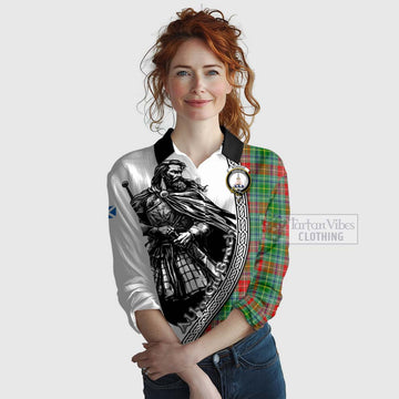 Muirhead Tartan Clan Crest Women's Casual Shirt with Highlander Warrior Celtic Style Female - Tartan Vibes Clothing