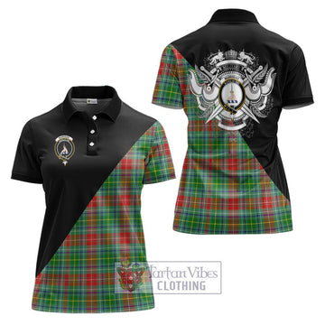Muirhead Tartan Women's Polo Shirt with Family Crest and Military Logo Style Women - Tartan Vibes Clothing