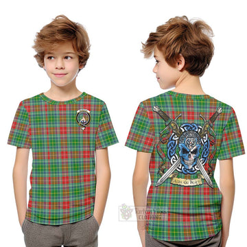 Muirhead Tartan Kid T-Shirt with Family Crest Celtic Skull Style Youth XL Size14 - Tartan Vibes Clothing