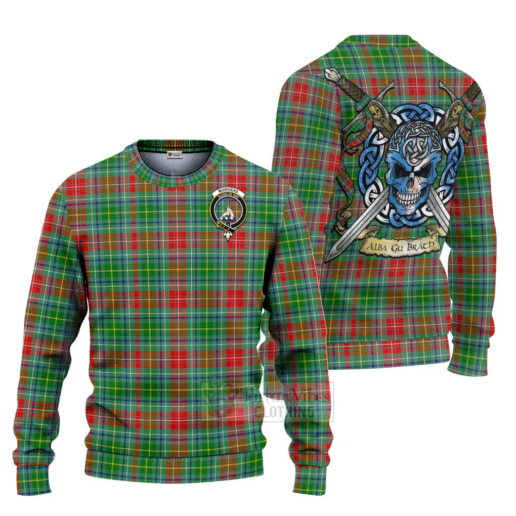 Muirhead Tartan Ugly Sweater with Family Crest Celtic Skull Style Unisex - Tartan Vibes Clothing