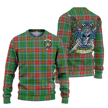 Muirhead Tartan Ugly Sweater with Family Crest Celtic Skull Style Unisex - Tartan Vibes Clothing