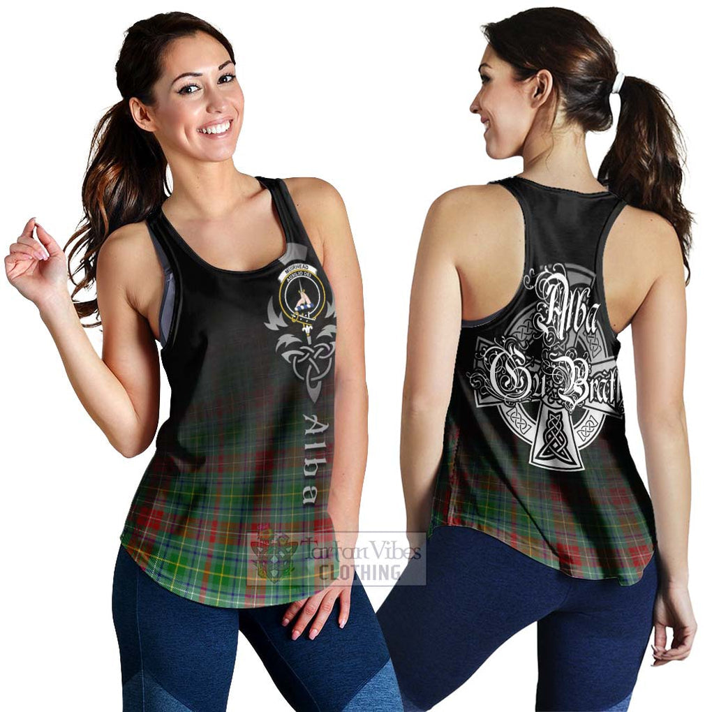 Muirhead Tartan Women's Racerback Tanks Featuring Alba Gu Brath Family Crest Celtic Inspired 4XL - Tartan Vibes Clothing