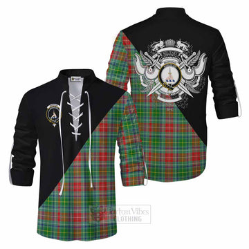 Muirhead Tartan Ghillie Kilt Shirt with Family Crest and Military Logo Style Men - Tartan Vibes Clothing