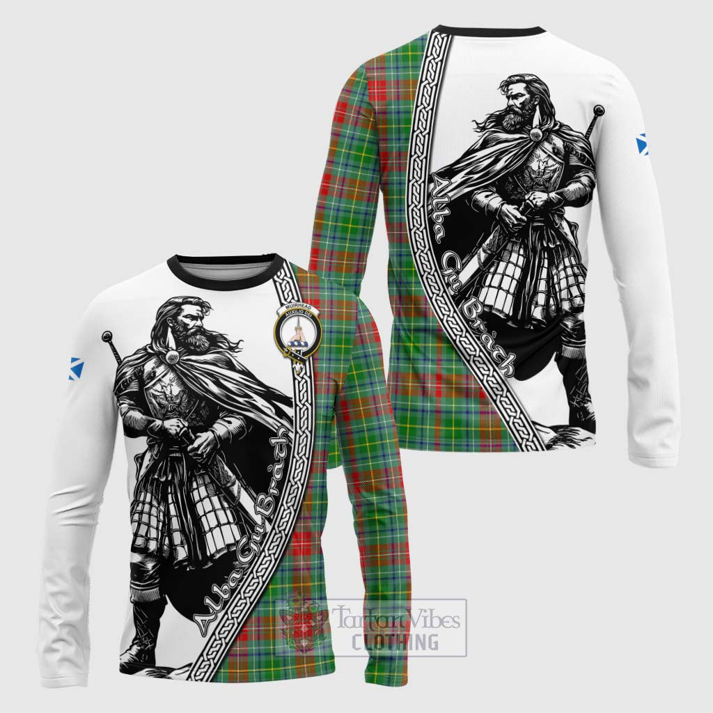 Muirhead Tartan Clan Crest Long Sleeve T-Shirt with Highlander Warrior Celtic Style Unisex - Tartan Vibes Clothing