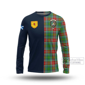 Muirhead Tartan Long Sleeve T-Shirt Alba with Scottish Lion Royal Arm Half Style Unisex - Tartan Vibes Clothing