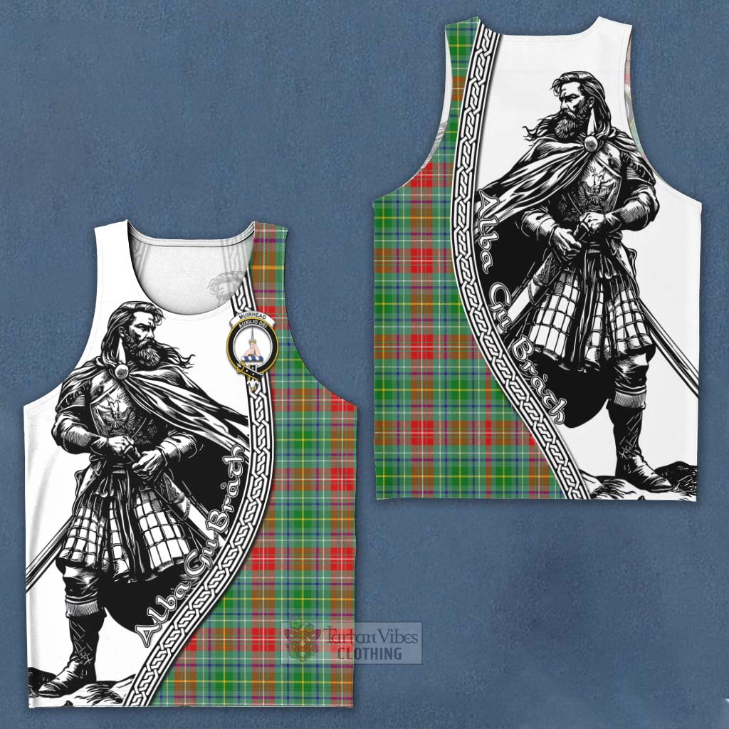 Muirhead Tartan Clan Crest Men's Tank Top with Highlander Warrior Celtic Style Men - Tartan Vibes Clothing