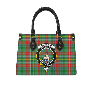 Muirhead Tartan Leather Bag with Family Crest