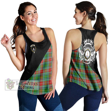 Muirhead Tartan Women's Racerback Tanks with Family Crest and Military Logo Style 4XL - Tartan Vibes Clothing