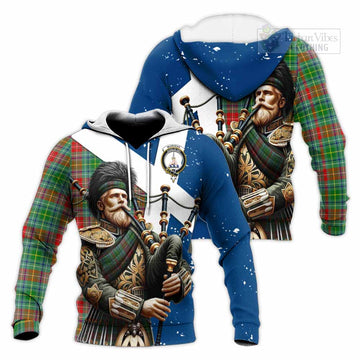 Muirhead Tartan Knitted Hoodie with Family Crest Scottish Bagpiper Vibes Unisex Knitted Pullover Hoodie - Tartan Vibes Clothing