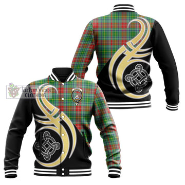Muirhead Tartan Baseball Jacket with Family Crest and Celtic Symbol Style Unisex - Tartan Vibes Clothing