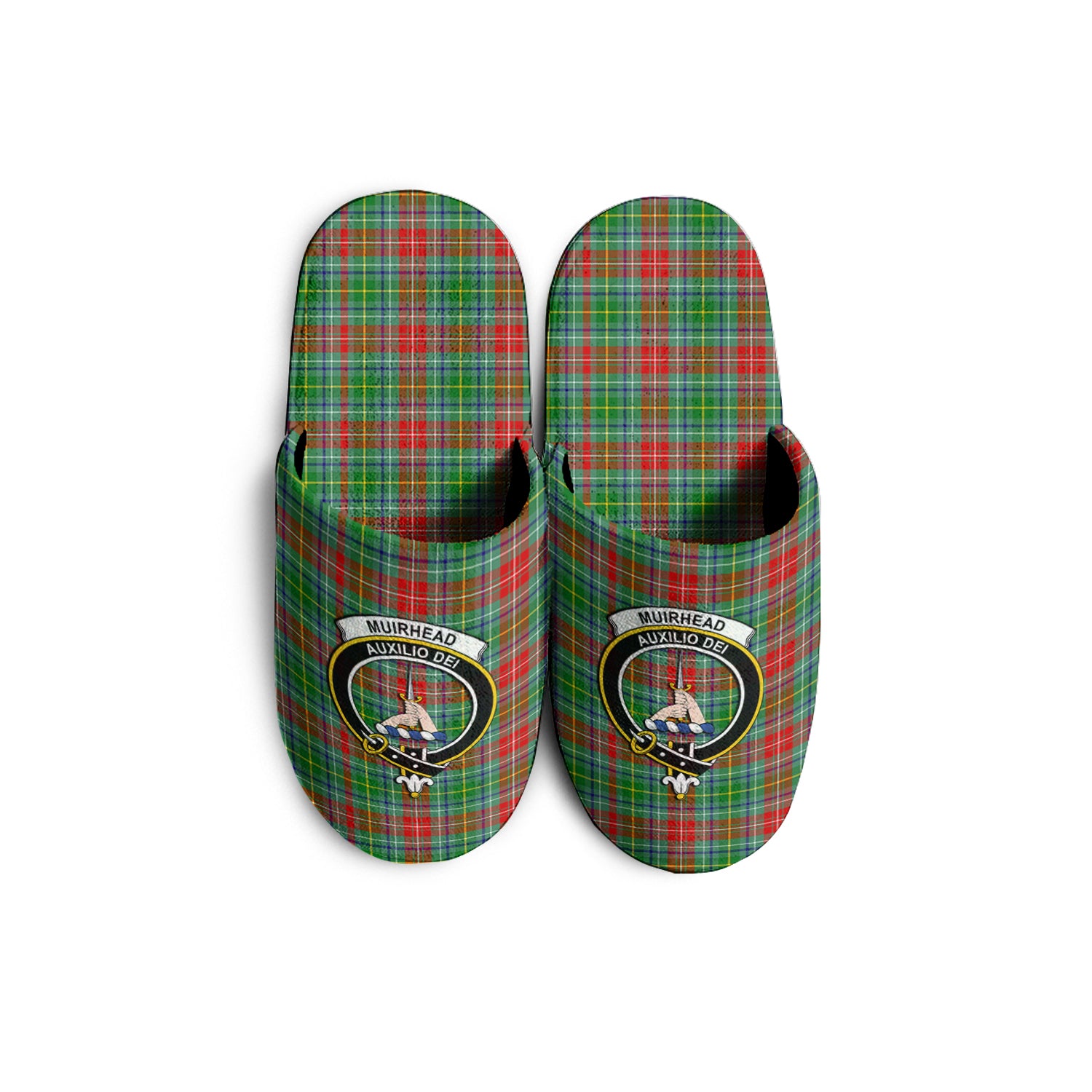 Muirhead Tartan Home Slippers with Family Crest - Tartanvibesclothing Shop