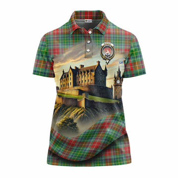 Muirhead Tartan Family Crest Women's Polo Shirt with Scottish Ancient Castle Style Women - Tartan Vibes Clothing